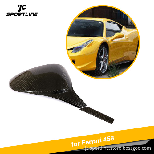 Carbon Fiber Wing Mirror Covers for Ferrari 458 Italia Coupe/Spider (2011-2016)